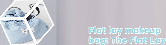Flat lay makeup bag