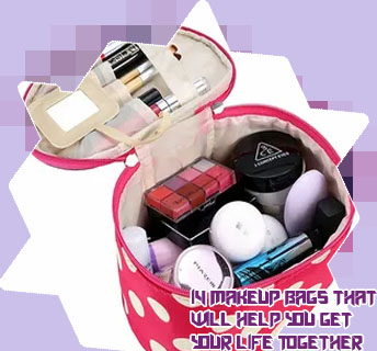 Large makeup organizer bag