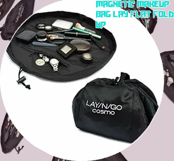 Lay flat makeup bag